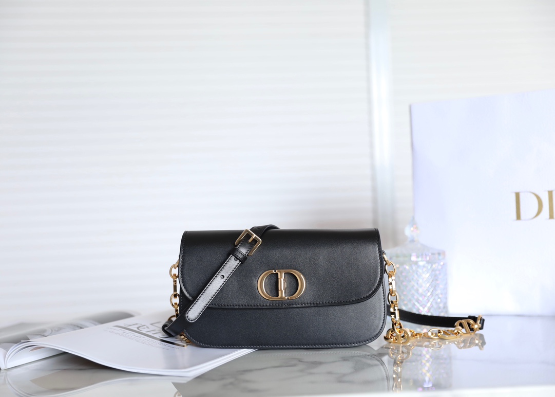 Dior Montaigne Avenue Replicas
 Bags Handbags Black Gold Printing Vintage Oblique Chains
