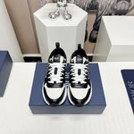 Dior Sneakers Casual Shoes Embroidery Unisex Cowhide TPU Casual
