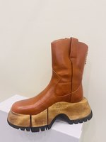 Louis Vuitton Martin Boots Cowhide Sheepskin Fall Collection Vintage