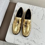 mirror quality
 The Row Wholesale
 Shoes Loafers Plain Toe Single Layer Cowhide Genuine Leather Spring/Summer Collection Hero Casual