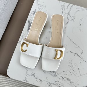 Dior Best Shoes Sandals Slippers All Copper Genuine Leather Patent Sheepskin Velvet Spring/Summer Collection