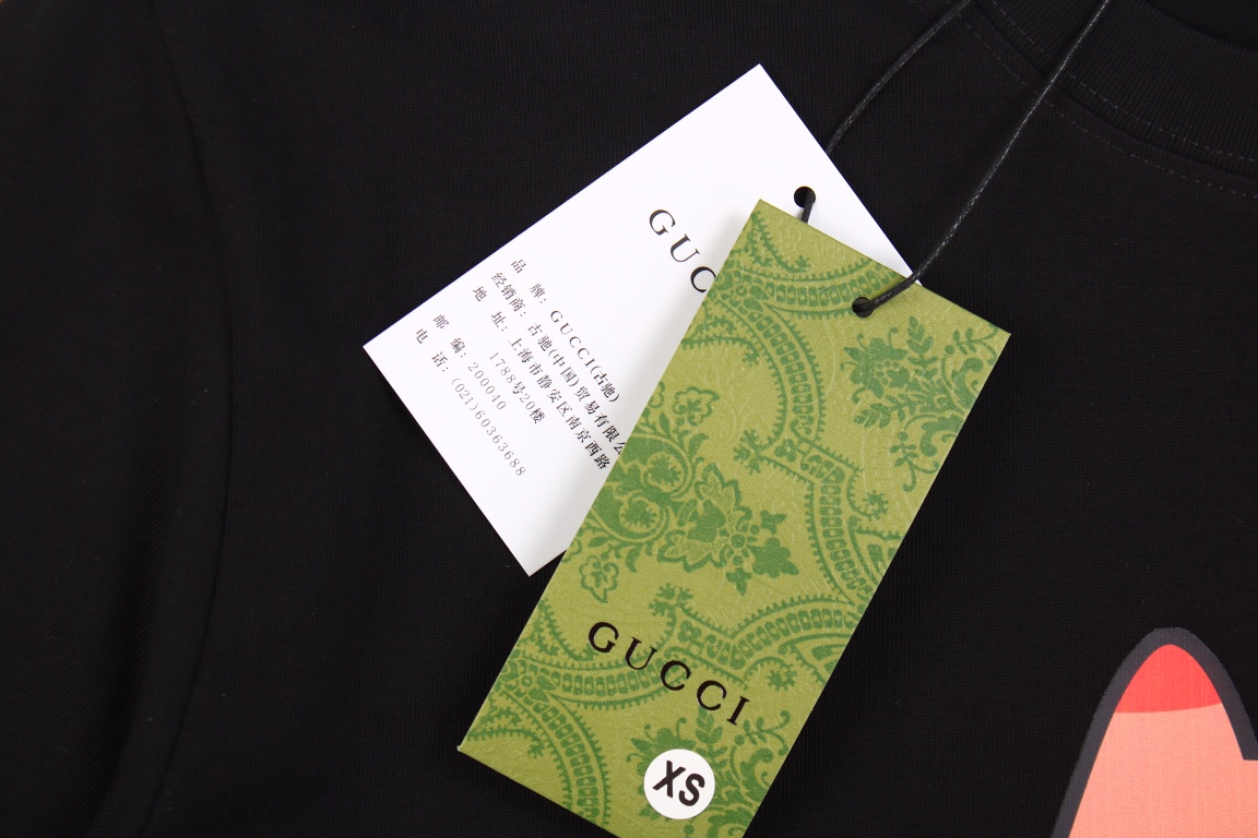 170 GUCCI/古驰 23SS 双G 小猫 印花短袖