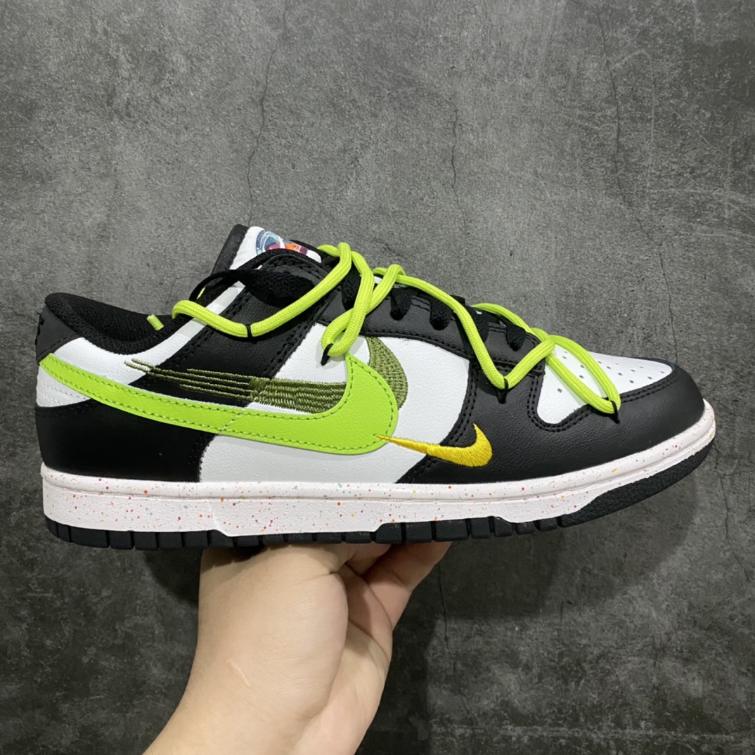 【CS版本】NK Dunk Low Multi-Color Swoosh SB低帮青苹果三勾 牛油果黑绿 货号：FD4623-131nn专业dunk大厂 主打dunk85系列的工厂n品质以及性价比都是市场无可匹敌的存在n皮料用的扎实 裁边清洁度超高 鞋型细节也没任何问题n强烈推荐 配色非常齐全 终端供应💪🏻  尺码：36 36.5 37.5 38 38.5 39 40 40.5 41 42 42.5 43 44 44.5 45 46-莆田鞋批发中心