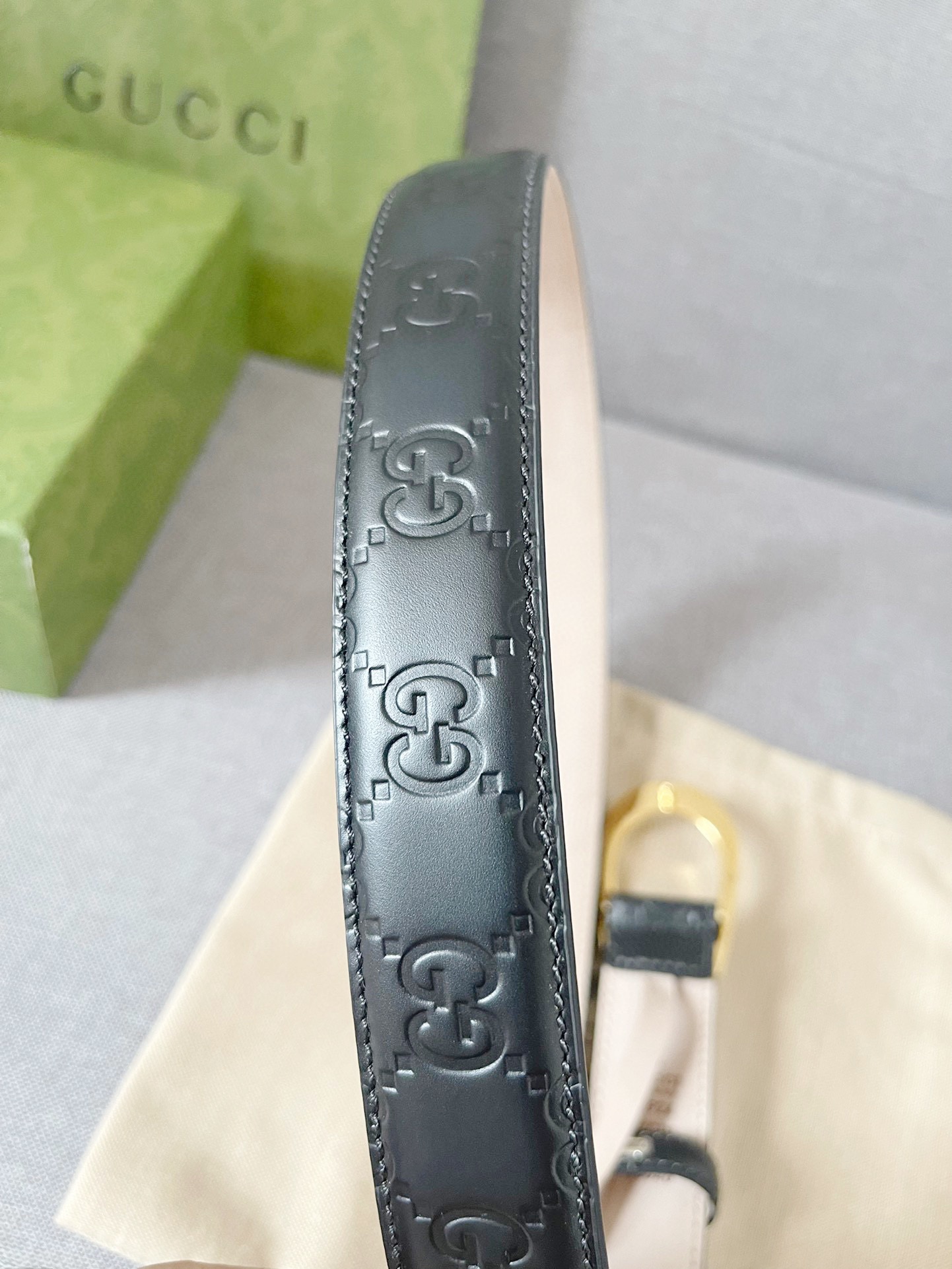 古驰原单进口头层牛皮压G面底搭上等头