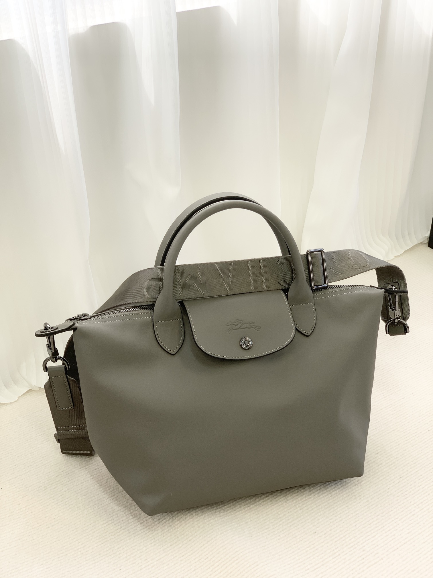 Longchamp Official series 1512 gray series picture on sale