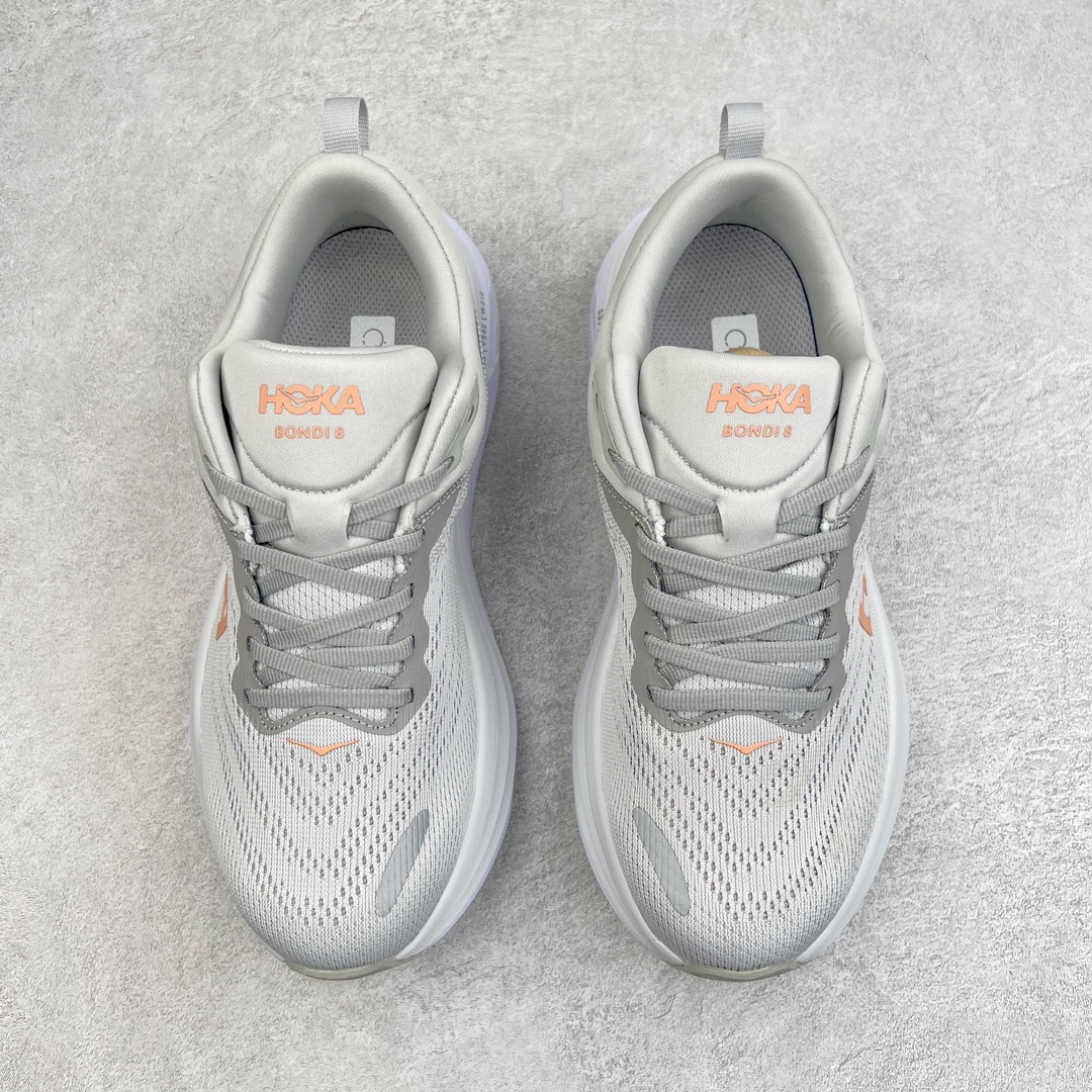 图片[2]-＃福利特价 HOKA ONE ONE Bondi 8 邦代八代缓震网面耐磨低帮跑步鞋 原始的 Bondi 缓震和线条在这里 提供该特许经营权众所周知的柔软、平衡的乘坐体验 Bondi 使用加长的摇杆微调几何形状 以获得更大的加速度 同时由于采用碳纤维板 还可以提供更平稳的脚趾离地 尺码：36 36.5 37.5 38 38.5 39 40 40.5 41 42 42.5 43 44 44.5 45-选品中心