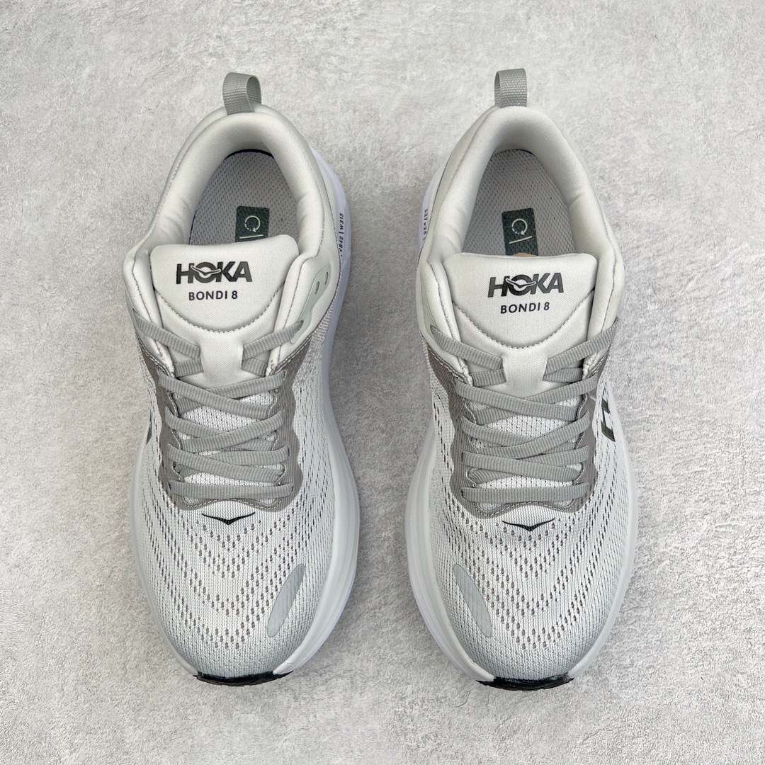 图片[2]-＃福利特价 HOKA ONE ONE Bondi 8 邦代八代缓震网面耐磨低帮跑步鞋 原始的 Bondi 缓震和线条在这里 提供该特许经营权众所周知的柔软、平衡的乘坐体验 Bondi 使用加长的摇杆微调几何形状 以获得更大的加速度 同时由于采用碳纤维板 还可以提供更平稳的脚趾离地 尺码：36 36.5 37.5 38 38.5 39 40 40.5 41 42 42.5 43 44 44.5 45-选品中心