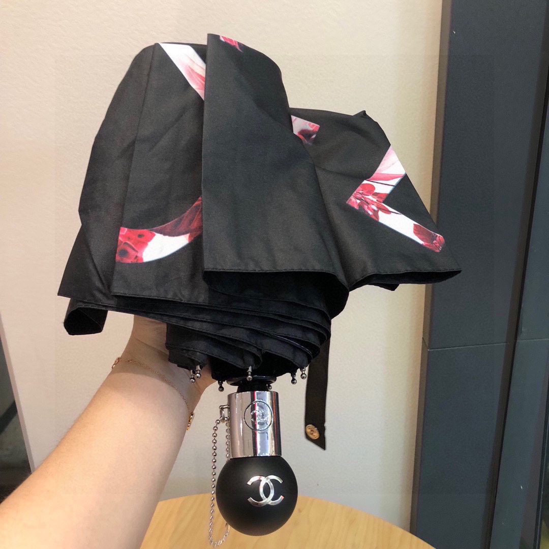 CHANEL香奈儿三折自动折叠晴雨伞