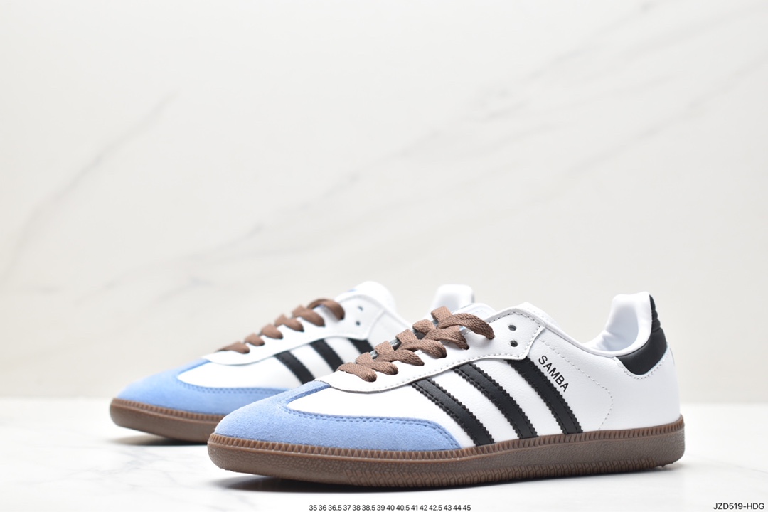 / Adidas Originals Samba Vegan OG Samba Sneakers ”Leather Dark Brown Light Gray Caramel Bottom” GP8366