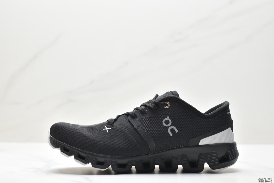 ON Running Cloud X Shift Low Cloud X series low-top lightweight, comfortable and multifunctional casual sports shoes ”Geometric Mesh White and Black”