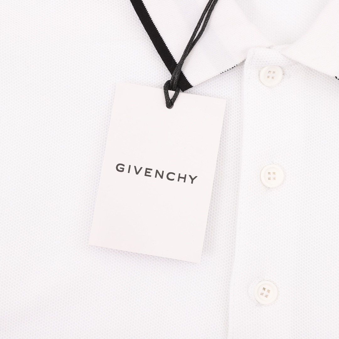 190 Givenchy/纪梵希 4G刺绣领短袖POLO衫 Gvc专用定制面料220g蜂窝珠地棉