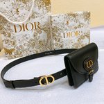 Dior Belts Gold Cowhide