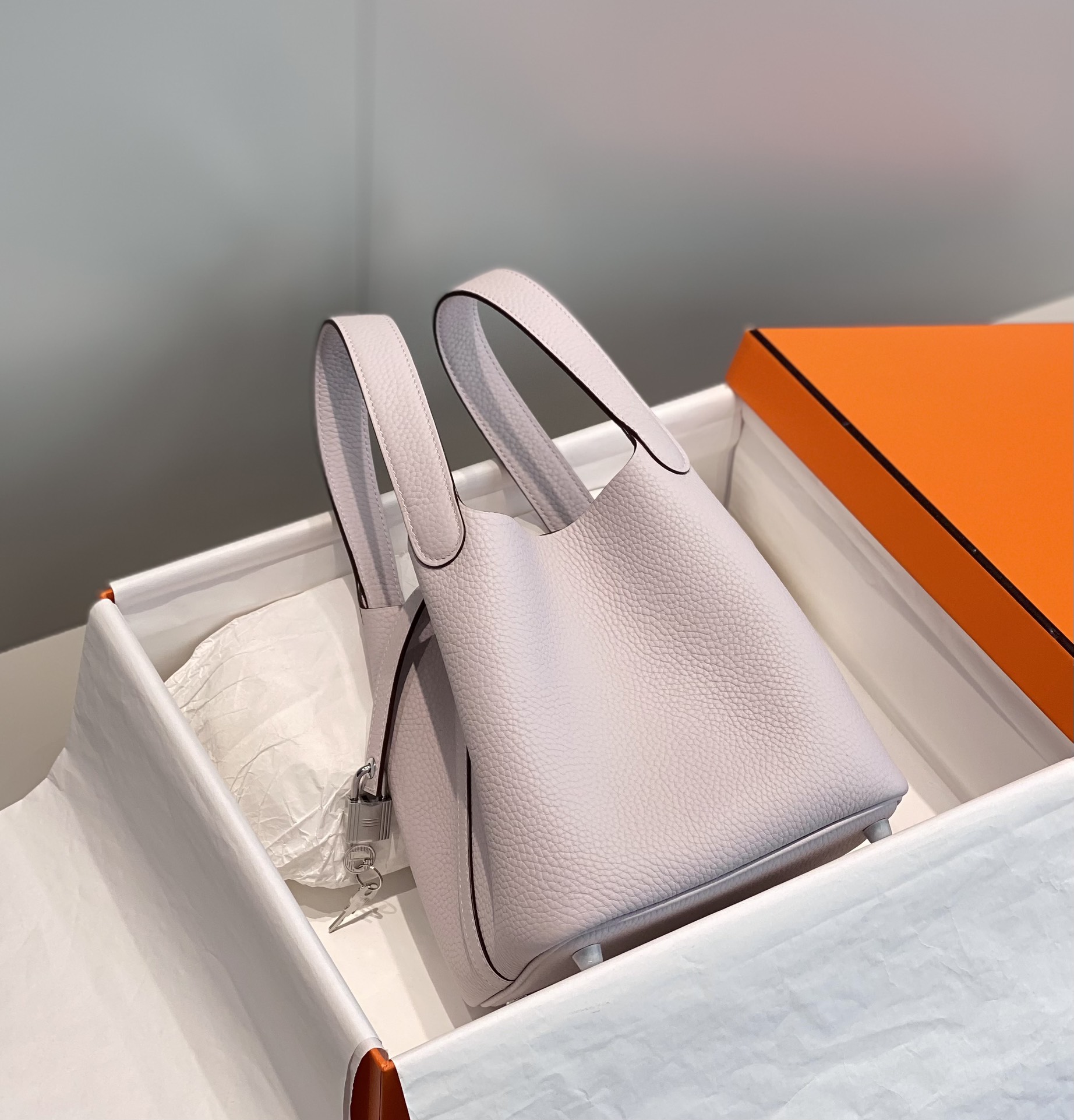 爱马仕 Hermès 高定典藏经典高奢皮具手袋托特包斜挎包女包 #6262F69B 3
