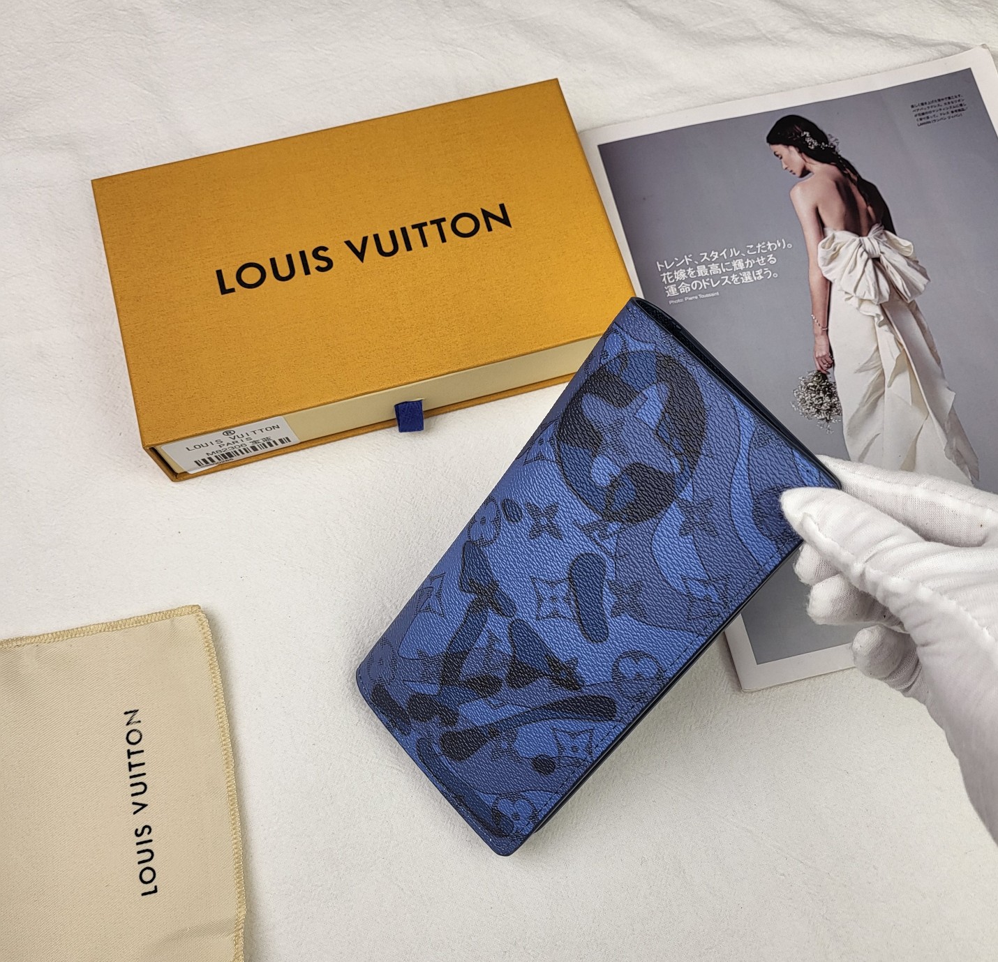 Leather Bifold Wallet being carried in hand