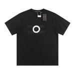 Yves Saint Laurent Clothing T-Shirt Black White Unisex Cotton Fashion Short Sleeve