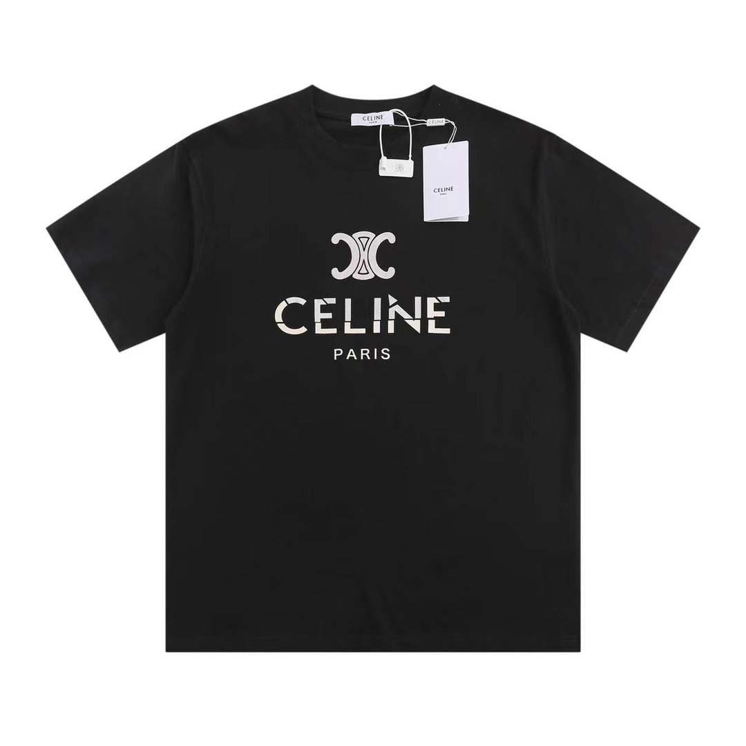 Can I buy replica
 Celine Clothing T-Shirt Black White Unisex Short Sleeve