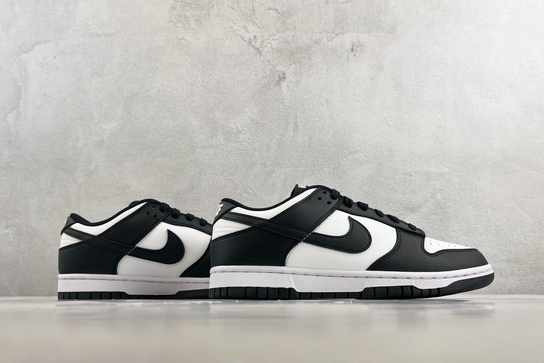 180 Nike Dunk Low Retro "Black" 黑白熊猫 DD1391-100