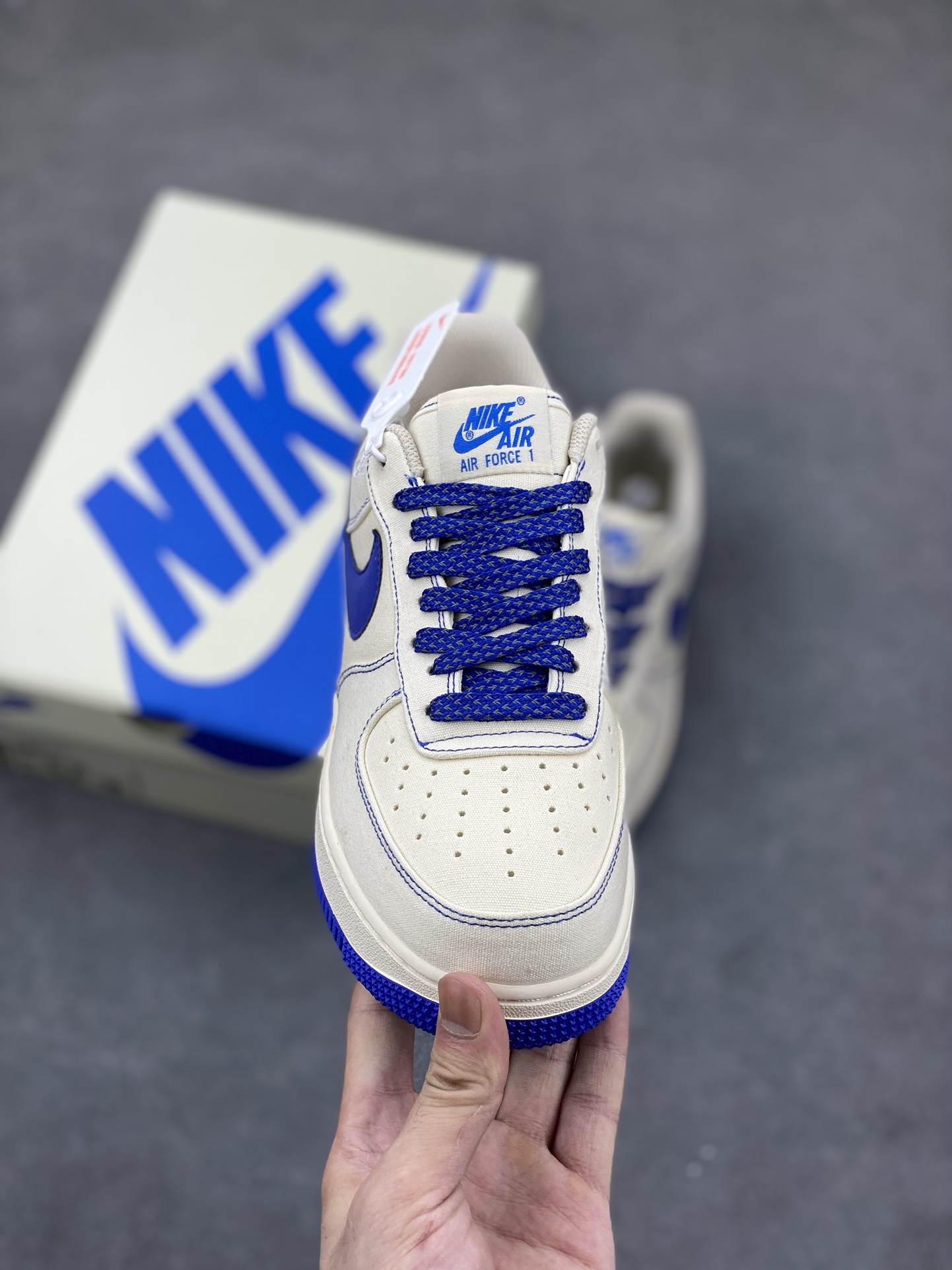 Nike Air Force 1 '07 Low Blue/White Canvas Sneakers - Limited Edition 2 i1688751783 2000 1