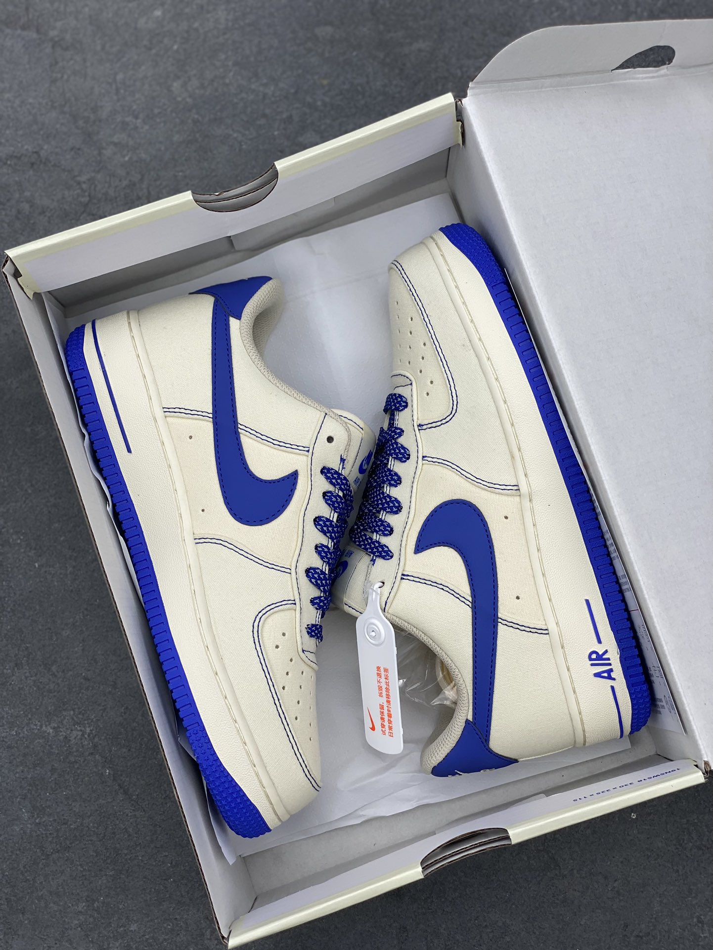 Nike Air Force 1 '07 Low Blue/White Canvas Sneakers - Limited Edition 9 i1688751783 3639 8