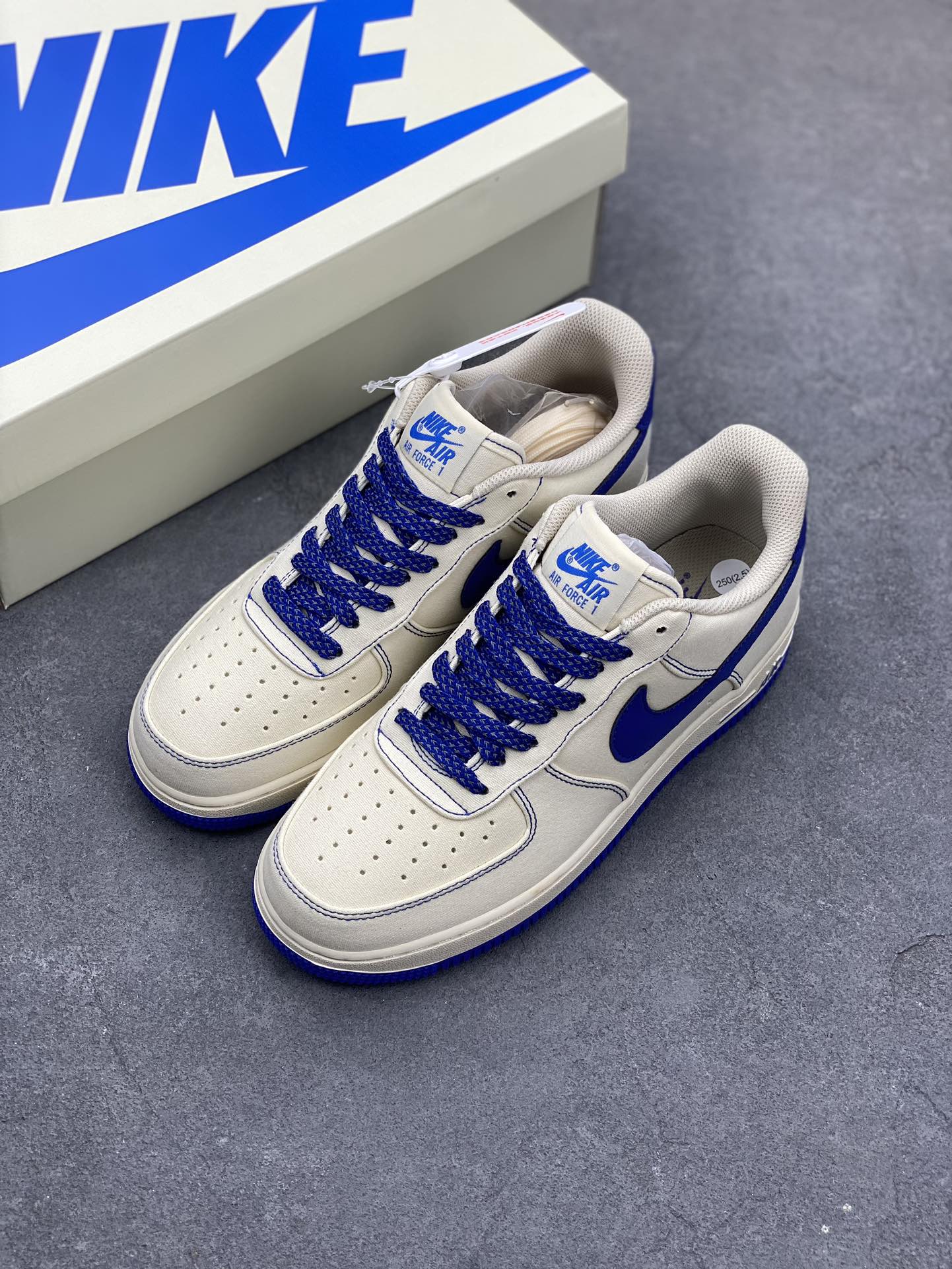 Nike Air Force 1 '07 Low Blue/White Canvas Sneakers - Limited Edition 8 i1688751783 4083 7