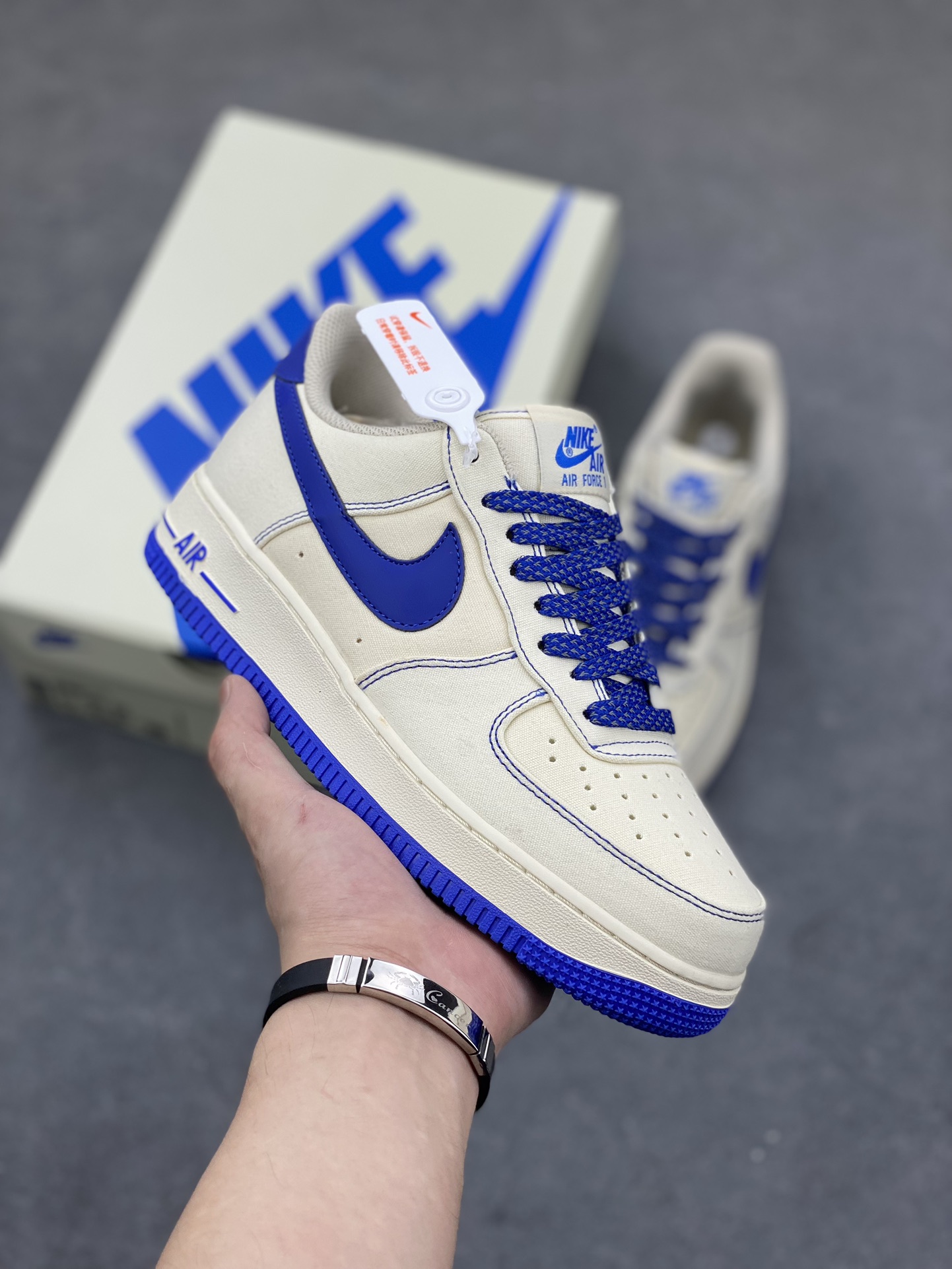 Nike Air Force 1 '07 Low Blue/White Canvas Sneakers - Limited Edition 1 i1688751783 4651 0