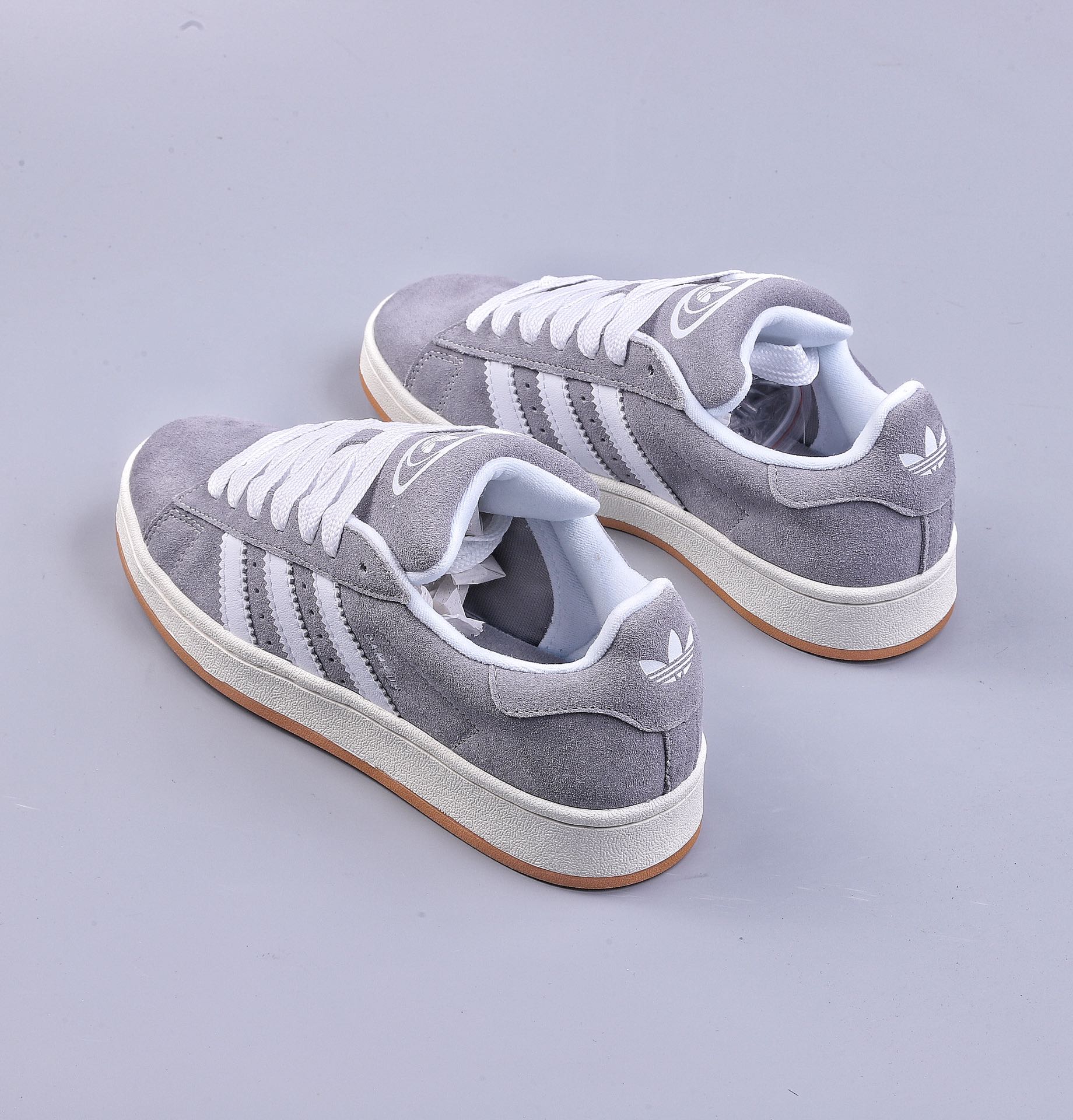 AD Campus 00s suede gray and white retro trend casual bread shoes HQ7807