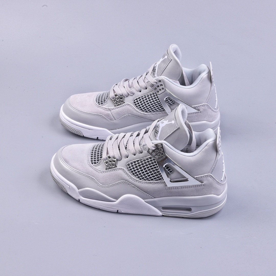 Air Jordan 4 Retro Grey and Silver Joint AJ4 Jordan Basketball Shoes Series AQ9129-001