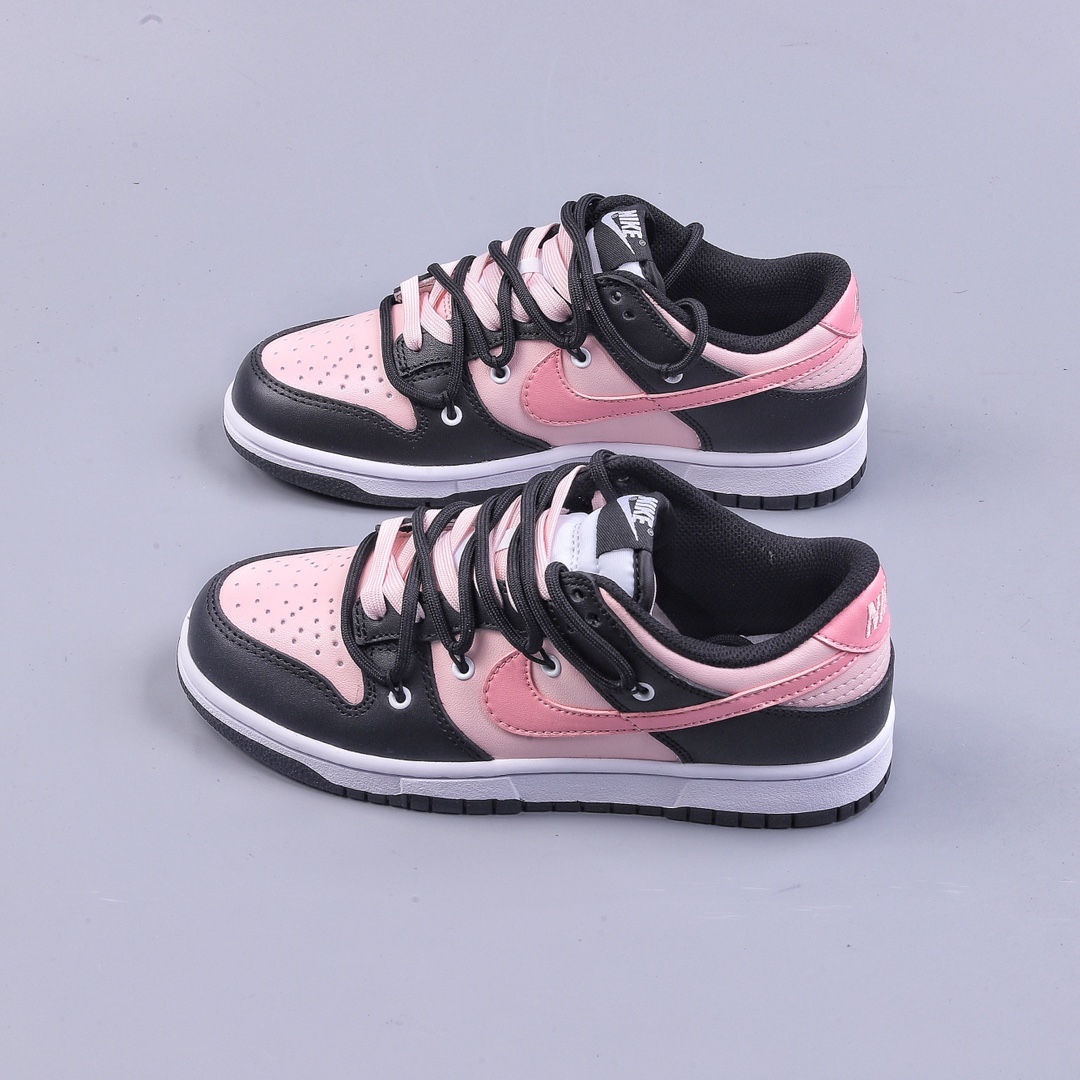 OW Custom Gift Box Nk Dunk Low Tokyo Raspberry Black Pink Custom Edition Deconstructed Strap Casual Sneakers CW1590-100