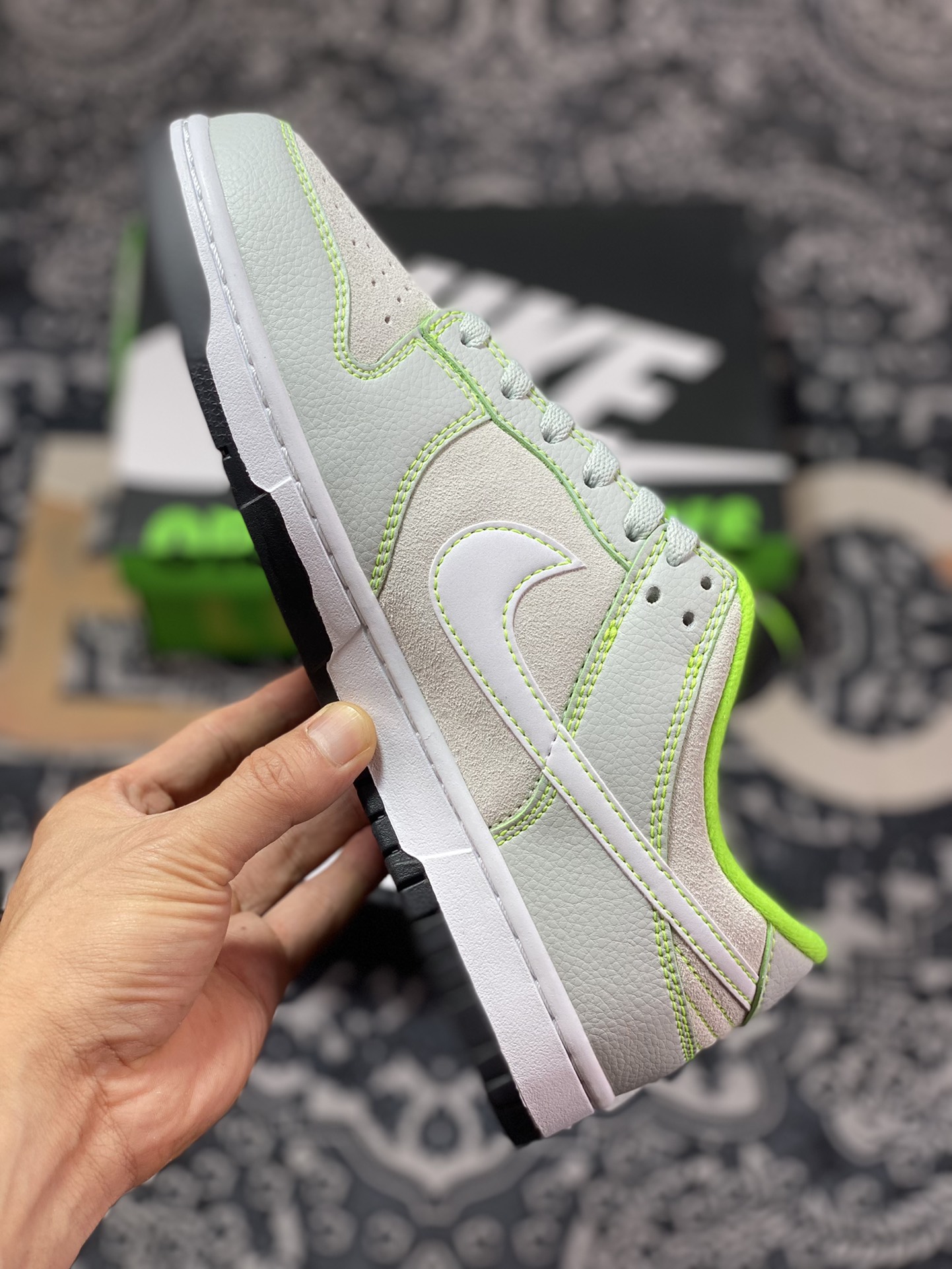 Nike SB Dunk Low PE ”University of Oregon” Dunk Shoes ”White Fluorescent Green Oregon Ducks” FQ7260-001