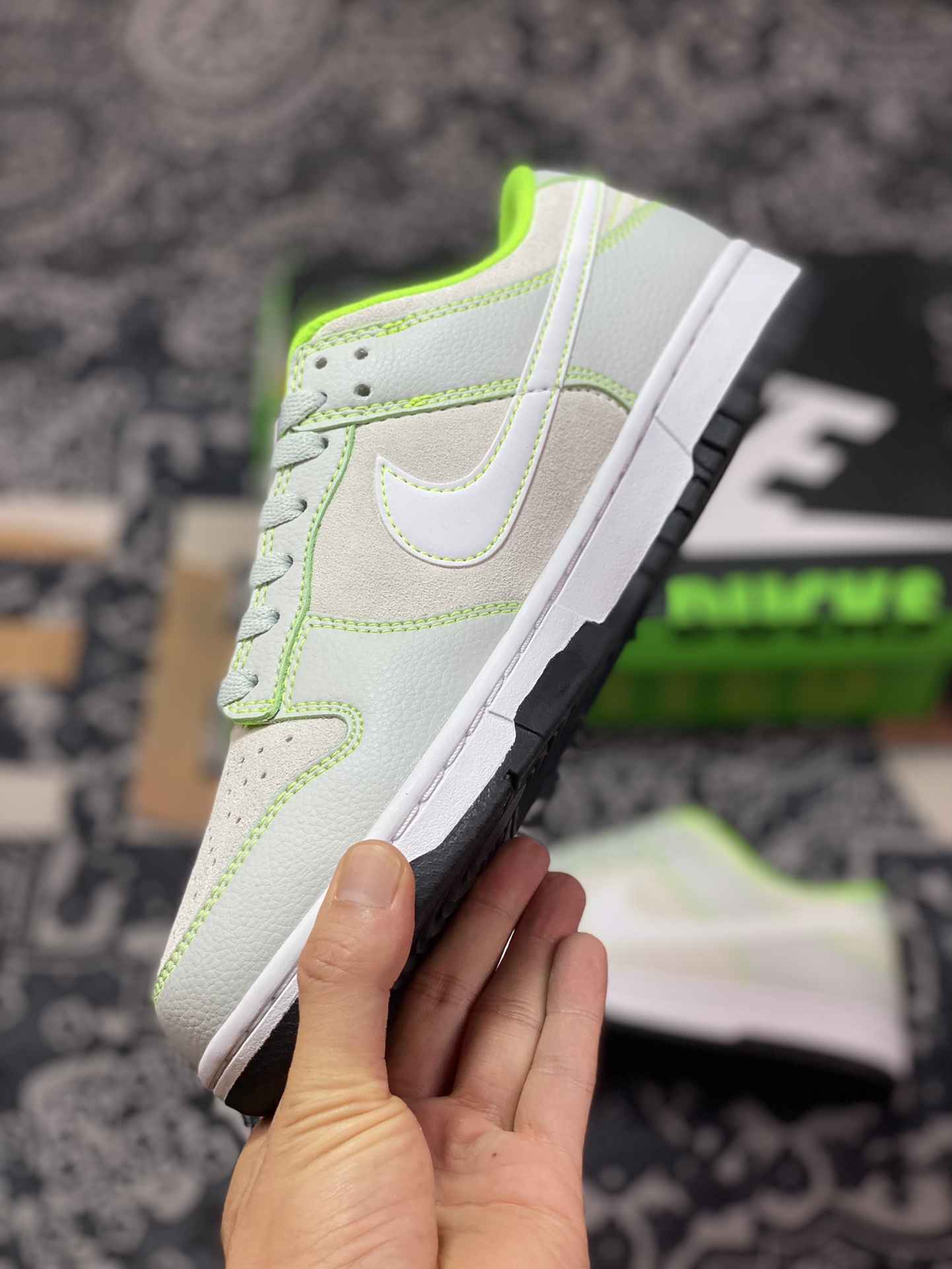 Nike SB Dunk Low PE ”University of Oregon” Dunk Shoes ”White Fluorescent Green Oregon Ducks” FQ7260-001