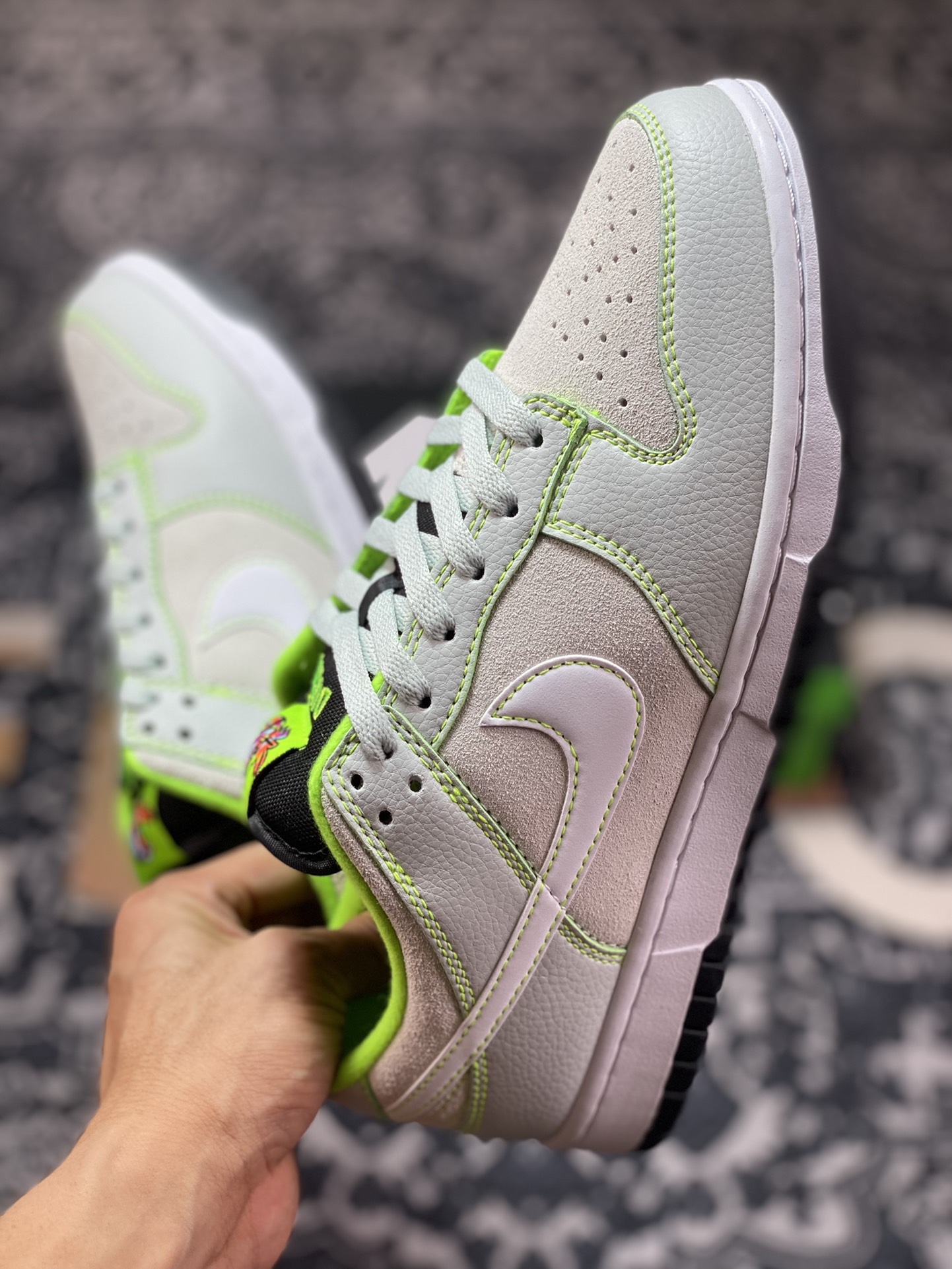 Nike SB Dunk Low PE ”University of Oregon” Dunk Shoes ”White Fluorescent Green Oregon Ducks” FQ7260-001