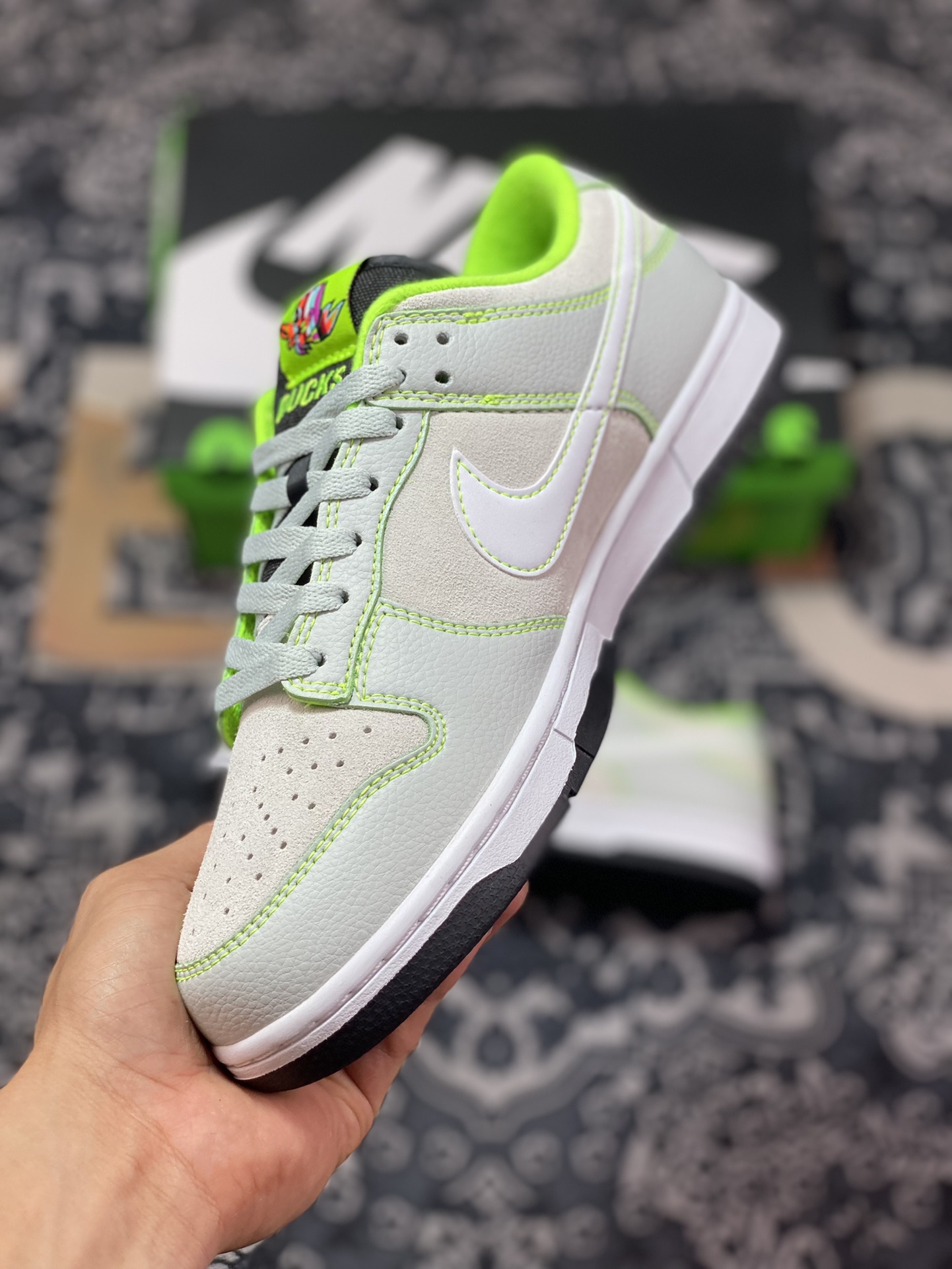 Nike SB Dunk Low PE ”University of Oregon” Dunk Shoes ”White Fluorescent Green Oregon Ducks” FQ7260-001