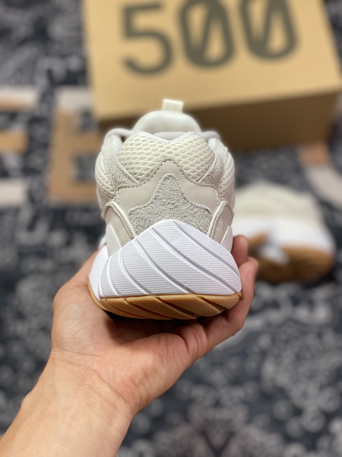 AD Yeezy 500 Pure Original ID1600 Defines Top Production Craftsmanship