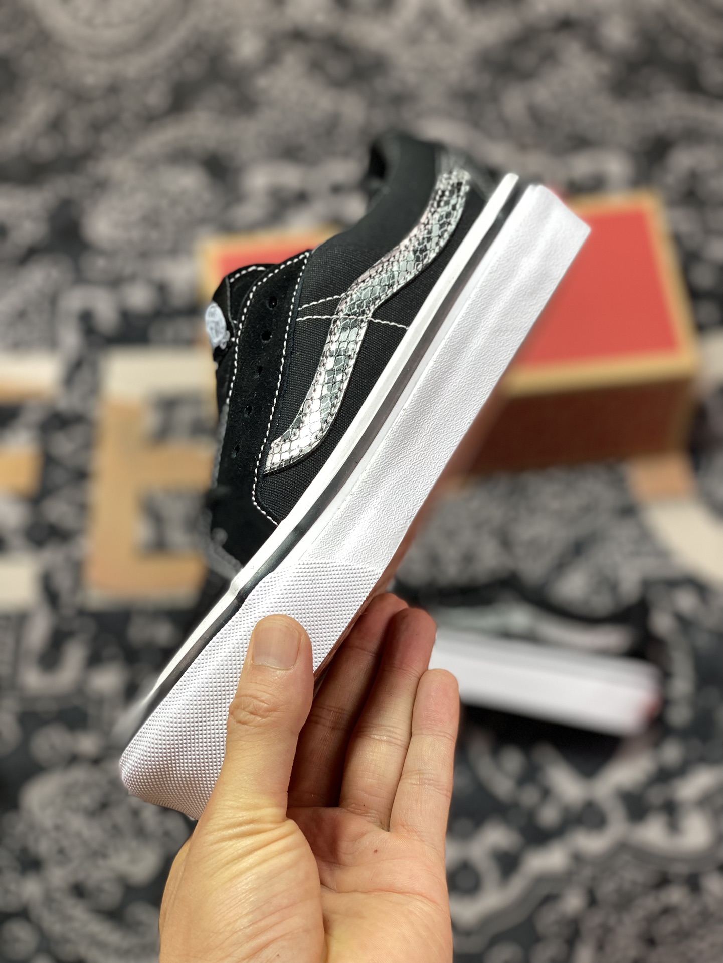 Vans Sk8-Low Reissue SF Side Snake Stripe Canvas Skate Shoes