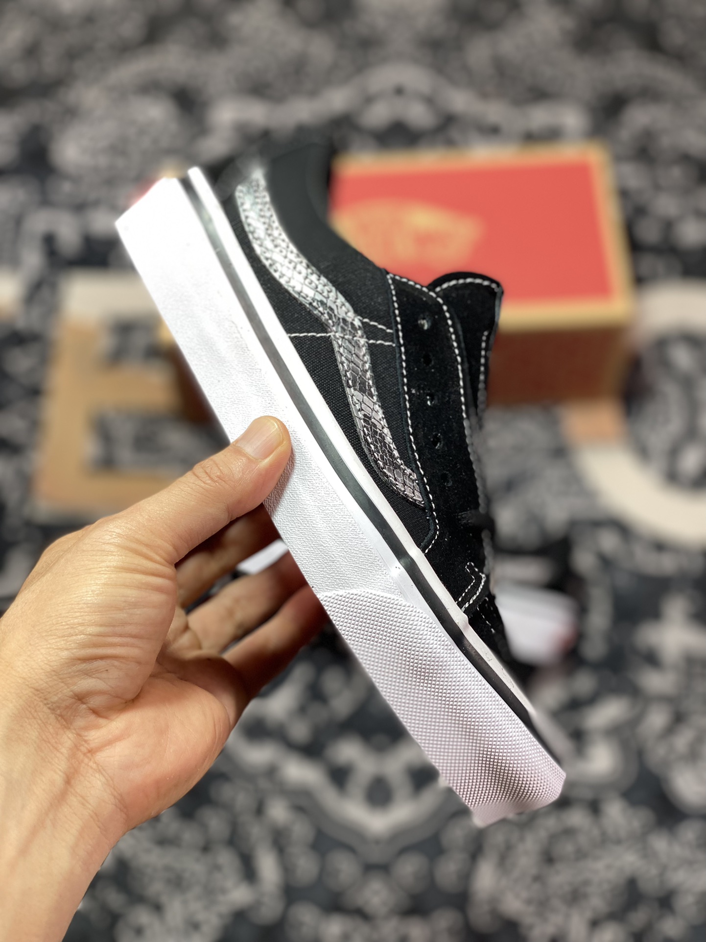 Vans Sk8-Low Reissue SF Side Snake Stripe Canvas Skate Shoes