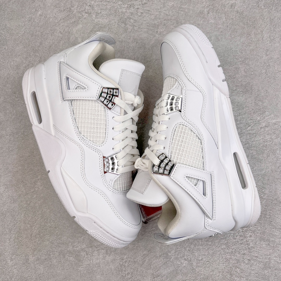 图片[3]-零售💰210 ＃VT 福利回馈‼Air Jordan AJ4 Retro 纯白/白猫 308497-100 口碑大厂出品 原纸板楦头开发 定制优质皮料 完美鞋型匹配公司货 正确TPU鞋舌锁扣 最新原厂底模 大底卡色咬花完美 鞋柜必备鞋款 终端现货供应 尺码：40 40.5 41 42 42.5 43 44 44.5 45 46 47.5 编码：by2936010-运动鞋