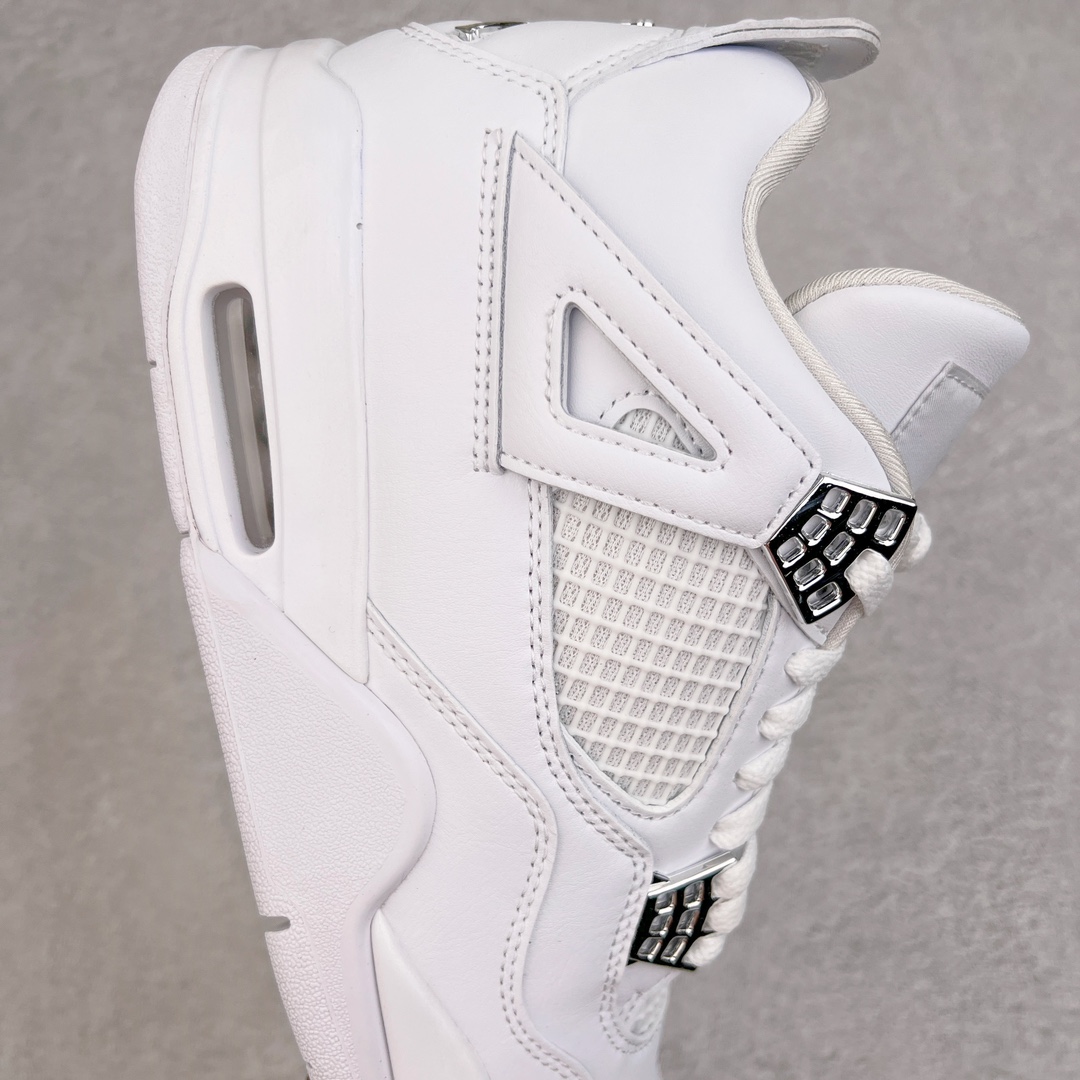 图片[6]-零售💰210 ＃VT 福利回馈‼Air Jordan AJ4 Retro 纯白/白猫 308497-100 口碑大厂出品 原纸板楦头开发 定制优质皮料 完美鞋型匹配公司货 正确TPU鞋舌锁扣 最新原厂底模 大底卡色咬花完美 鞋柜必备鞋款 终端现货供应 尺码：40 40.5 41 42 42.5 43 44 44.5 45 46 47.5 编码：by2936010-运动鞋