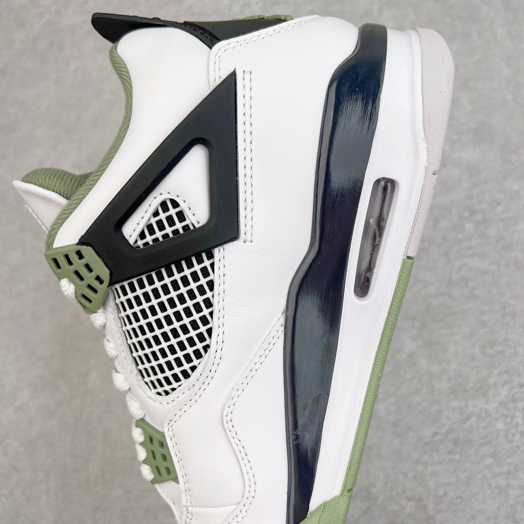 图片[7]-零售💰210 ＃VT 福利回馈‼Air Jordan AJ4 Retro 海沫绿 AQ9129-103 口碑大厂出品 原纸板楦头开发 定制优质皮料 完美鞋型匹配公司货 正确TPU鞋舌锁扣 最新原厂底模 大底卡色咬花完美 鞋柜必备鞋款 终端现货供应 尺码：40 40.5 41 42 42.5 43 44 44.5 45 46 47.5 编码：by2936010-运动鞋