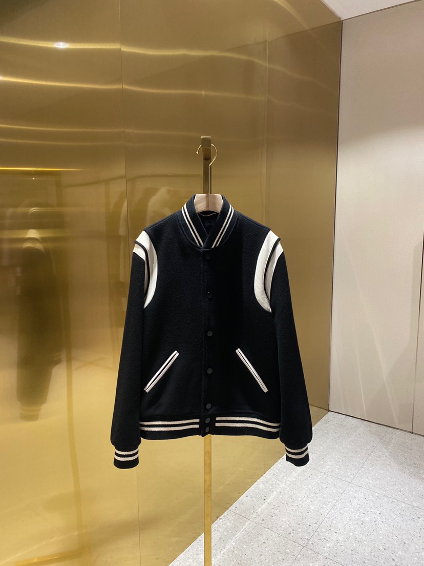 Yves Saint Laurent Clothing Coats & Jackets Unisex Cotton Lambskin Sheepskin Wool