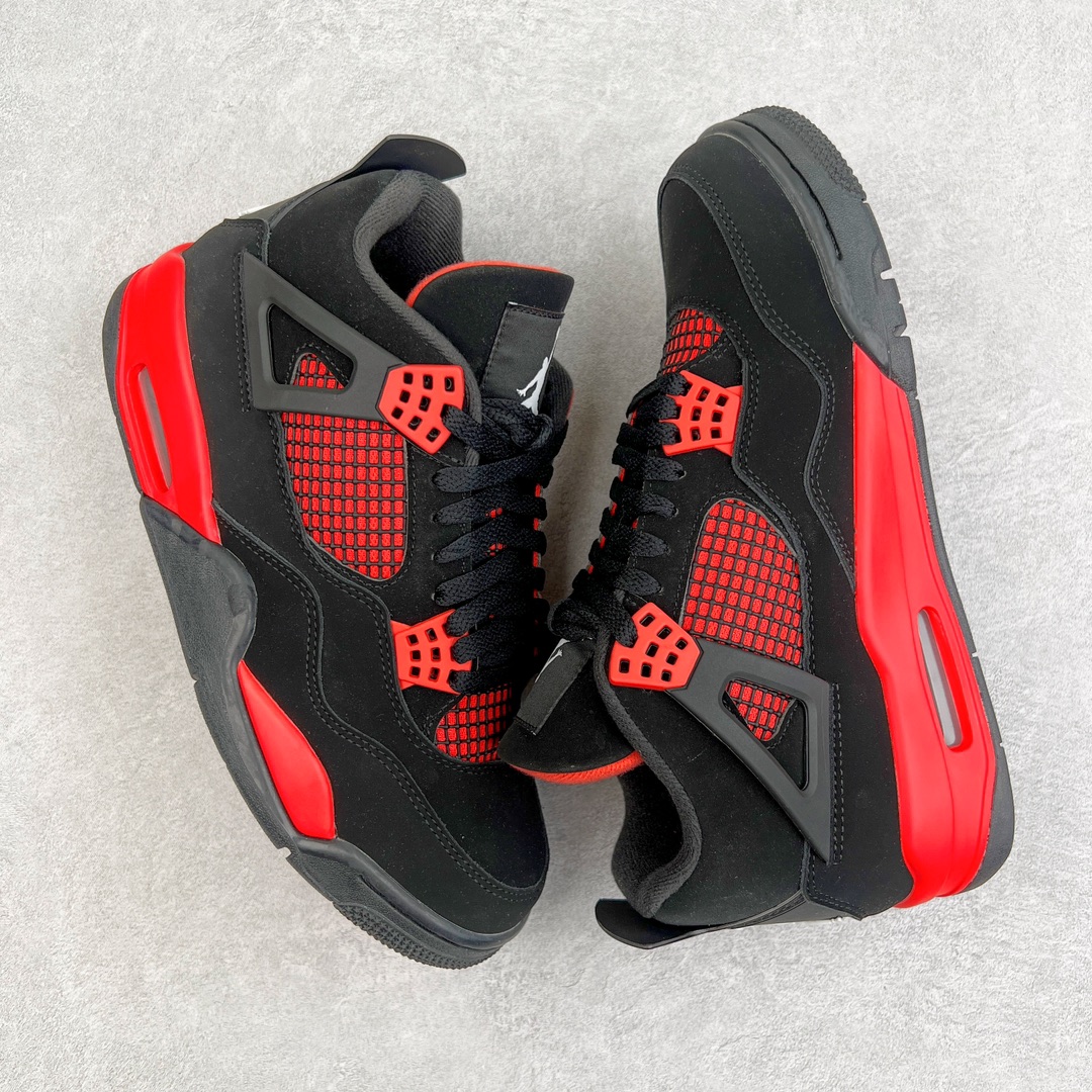 图片[3]-零售💰210 ＃VT 福利回馈‼Air Jordan AJ4 Retro \”Red Thunder\” 黑红雷电 CT8527-016 口碑大厂出品 原纸板楦头开发 定制优质皮料 完美鞋型匹配公司货 正确TPU鞋舌锁扣 最新原厂底模 大底卡色咬花完美 鞋柜必备鞋款 终端现货供应 尺码：40 40.5 41 42 42.5 43 44 44.5 45 46 47.5 编码：by2936010-运动鞋