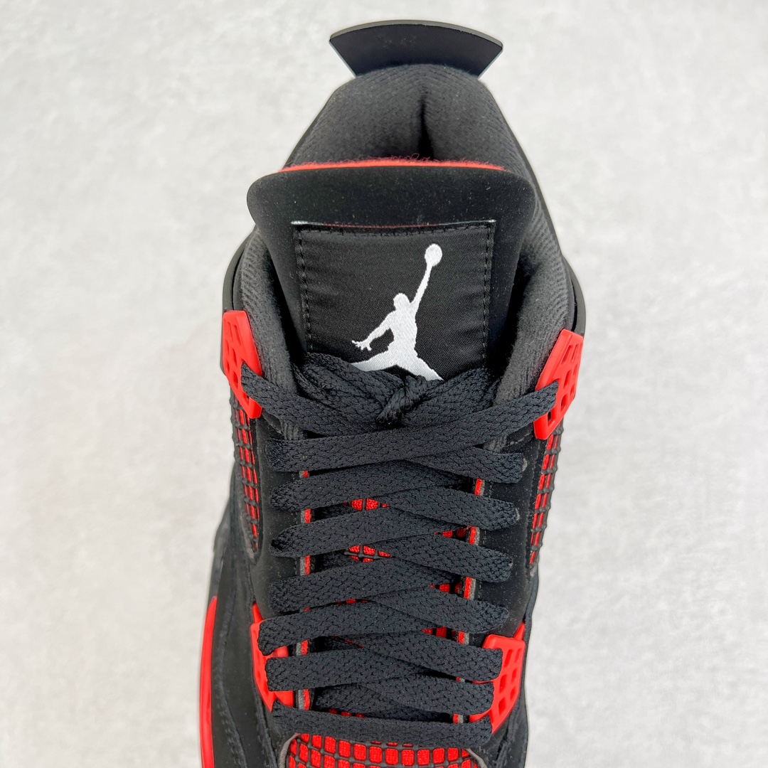 图片[5]-零售💰210 ＃VT 福利回馈‼Air Jordan AJ4 Retro \”Red Thunder\” 黑红雷电 CT8527-016 口碑大厂出品 原纸板楦头开发 定制优质皮料 完美鞋型匹配公司货 正确TPU鞋舌锁扣 最新原厂底模 大底卡色咬花完美 鞋柜必备鞋款 终端现货供应 尺码：40 40.5 41 42 42.5 43 44 44.5 45 46 47.5 编码：by2936010-运动鞋