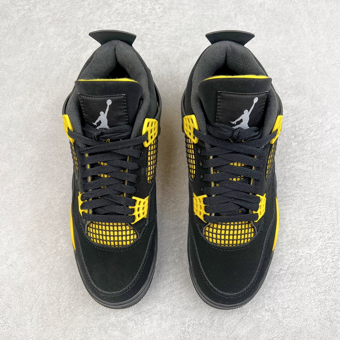 图片[2]-零售💰210 ＃VT 福利回馈‼Air Jordan AJ4 Retro 黑黄雷公 DH6927-017 口碑大厂出品 原纸板楦头开发 定制优质皮料 完美鞋型匹配公司货 正确TPU鞋舌锁扣 最新原厂底模 大底卡色咬花完美 鞋柜必备鞋款 终端现货供应 尺码：40 40.5 41 42 42.5 43 44 44.5 45 46 47.5 编码：by2936010-运动鞋