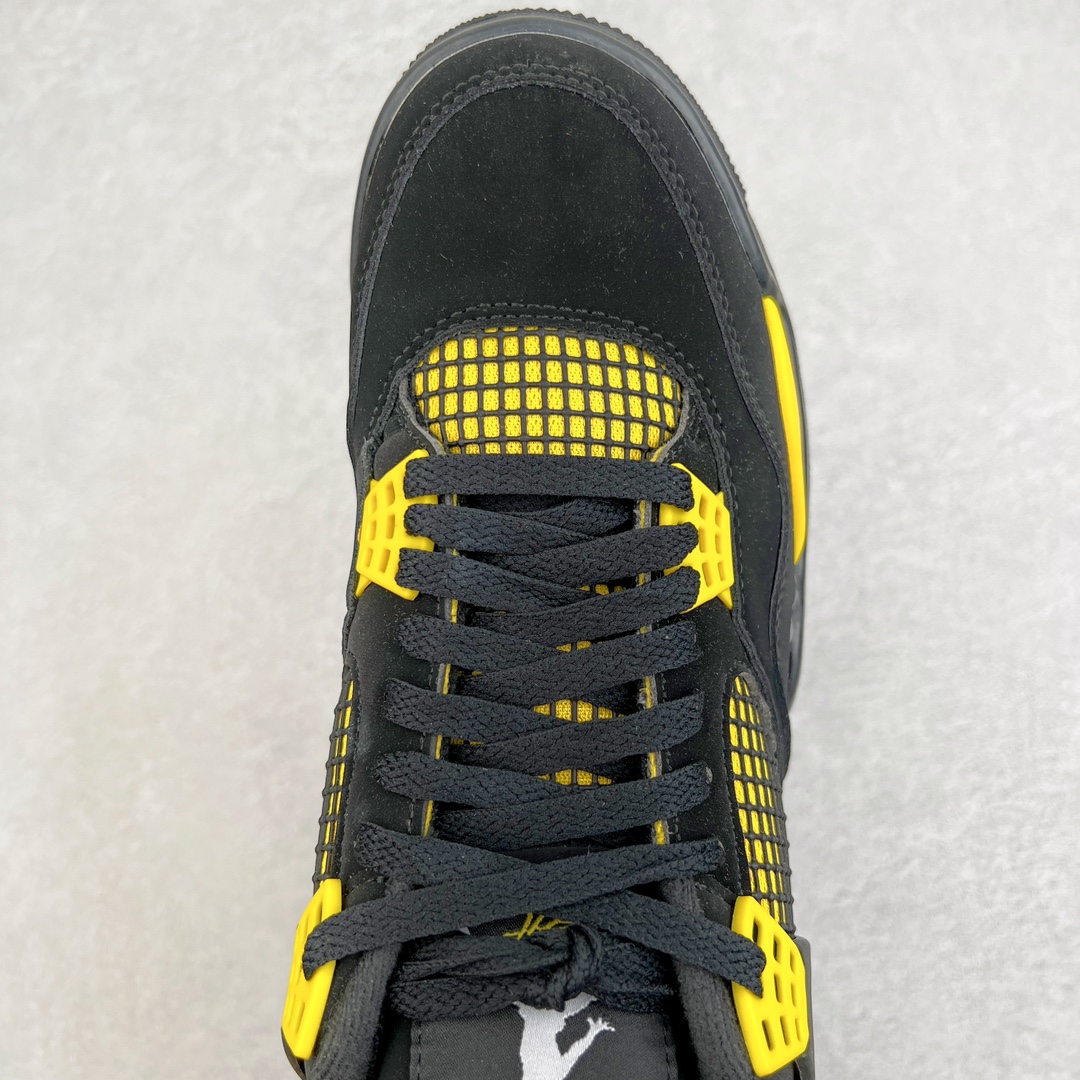 图片[4]-零售💰210 ＃VT 福利回馈‼Air Jordan AJ4 Retro 黑黄雷公 DH6927-017 口碑大厂出品 原纸板楦头开发 定制优质皮料 完美鞋型匹配公司货 正确TPU鞋舌锁扣 最新原厂底模 大底卡色咬花完美 鞋柜必备鞋款 终端现货供应 尺码：40 40.5 41 42 42.5 43 44 44.5 45 46 47.5 编码：by2936010-运动鞋