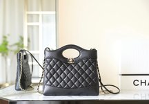 Chanel Handbags Tote Bags Black Calfskin Cowhide Fashion Mini