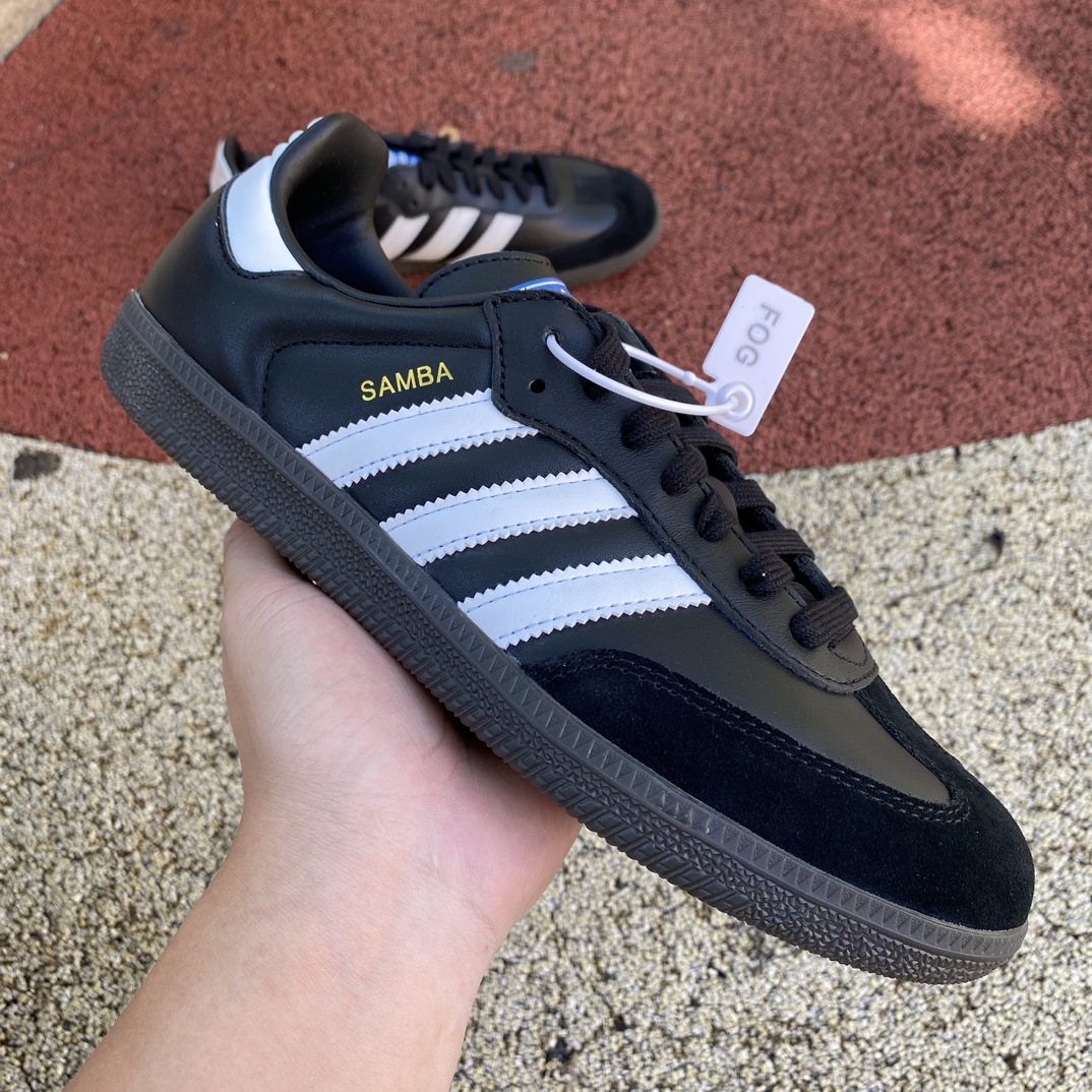 阿迪德训黑色尺码36-45AdidasOriginalsSambaOG黑色德训复古板鞋B75807