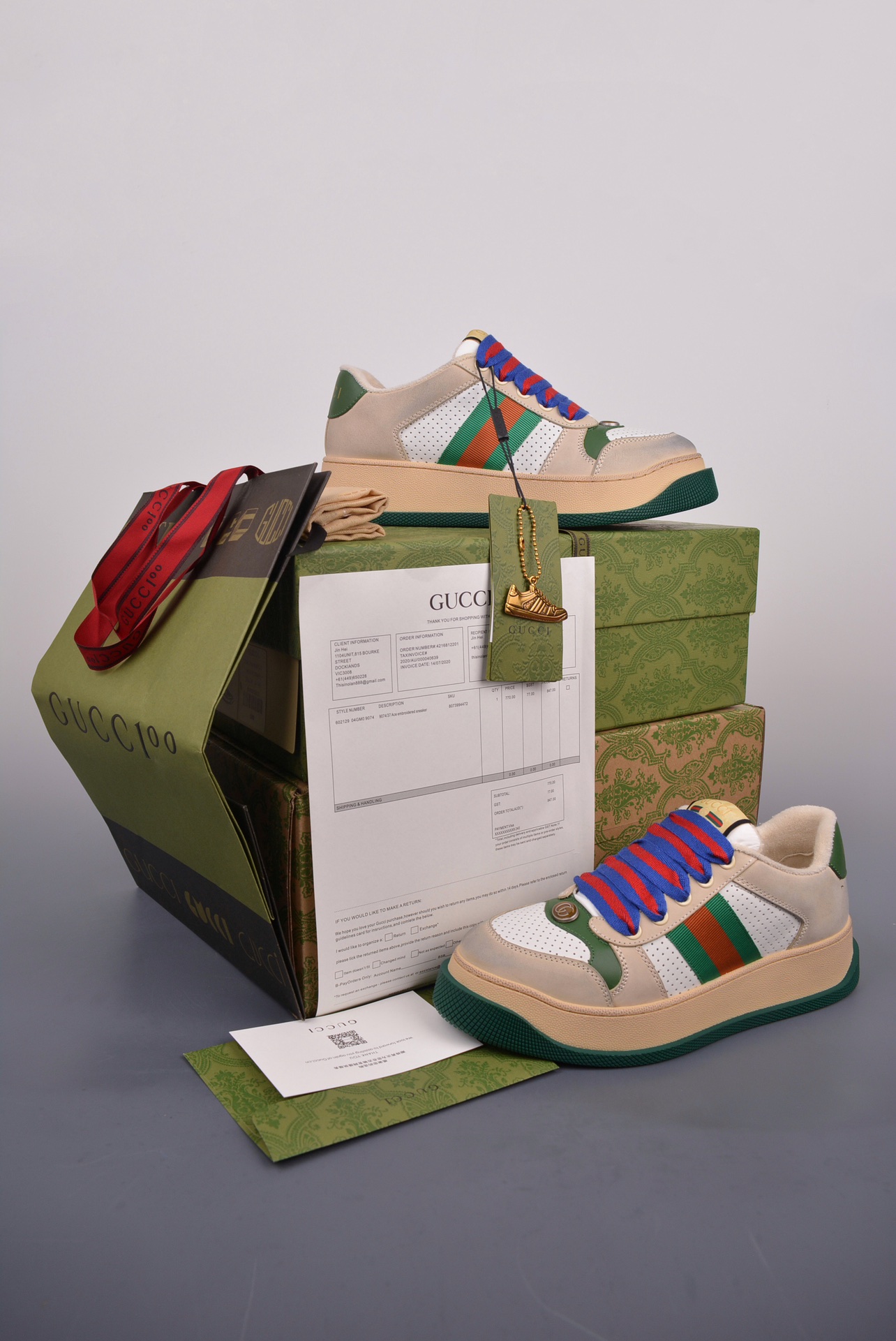 Gucci Double Screener Platform GG Sneaker Low