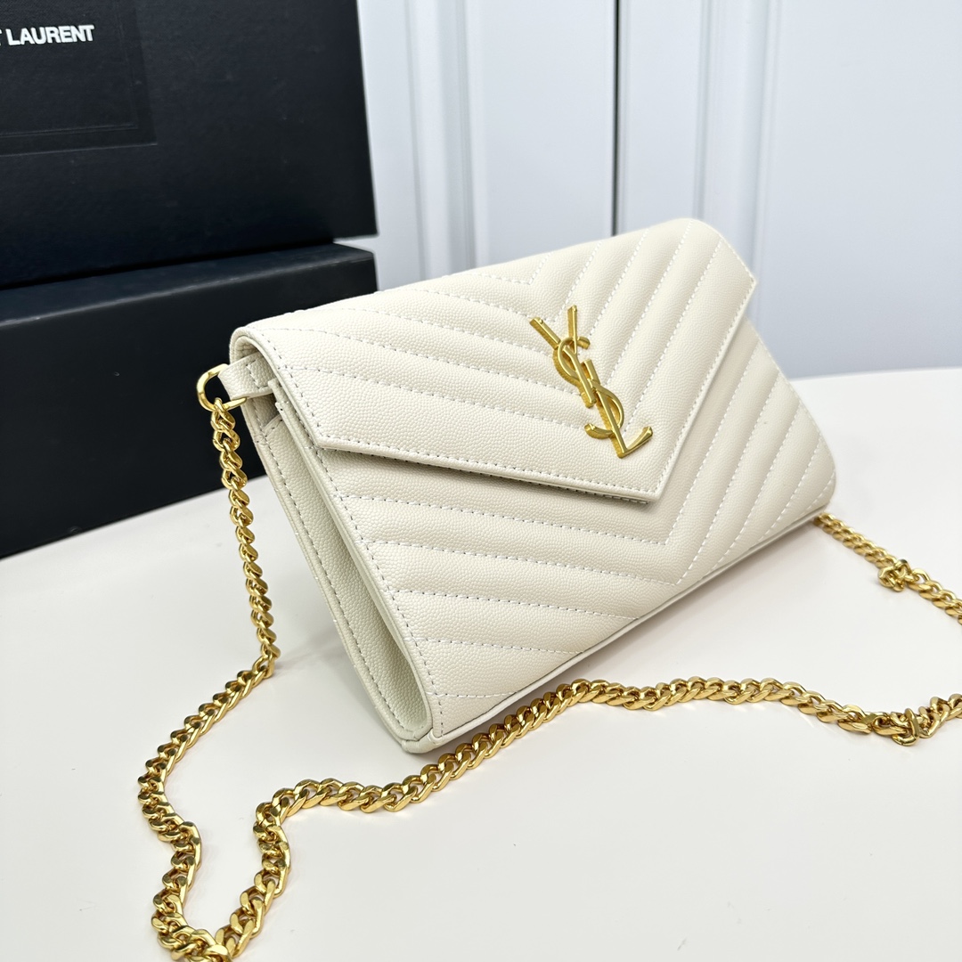 Saint Laurent Envelope Off White 22x15x6cm crossbody everyday