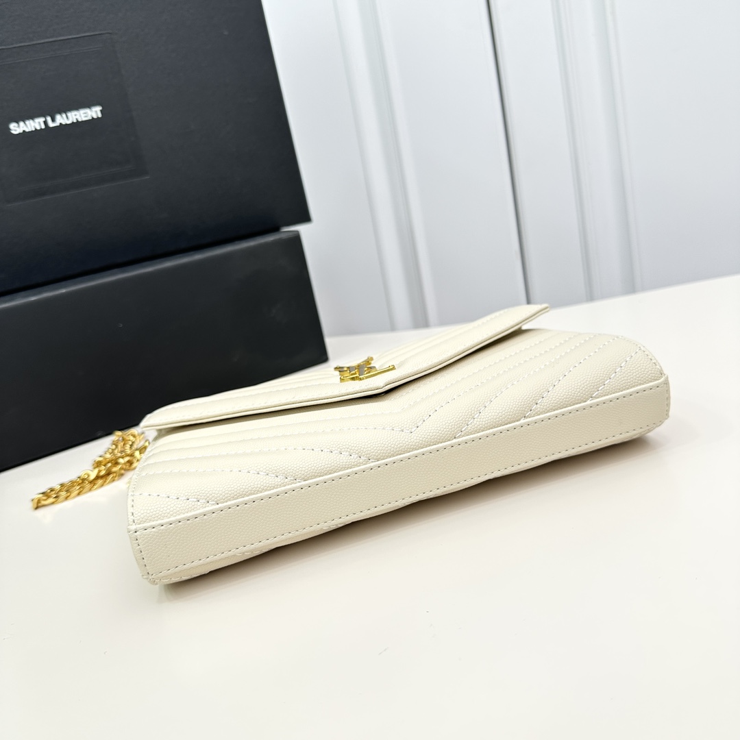 Saint Laurent Envelope Off White 22x15x6cm crossbody everyday