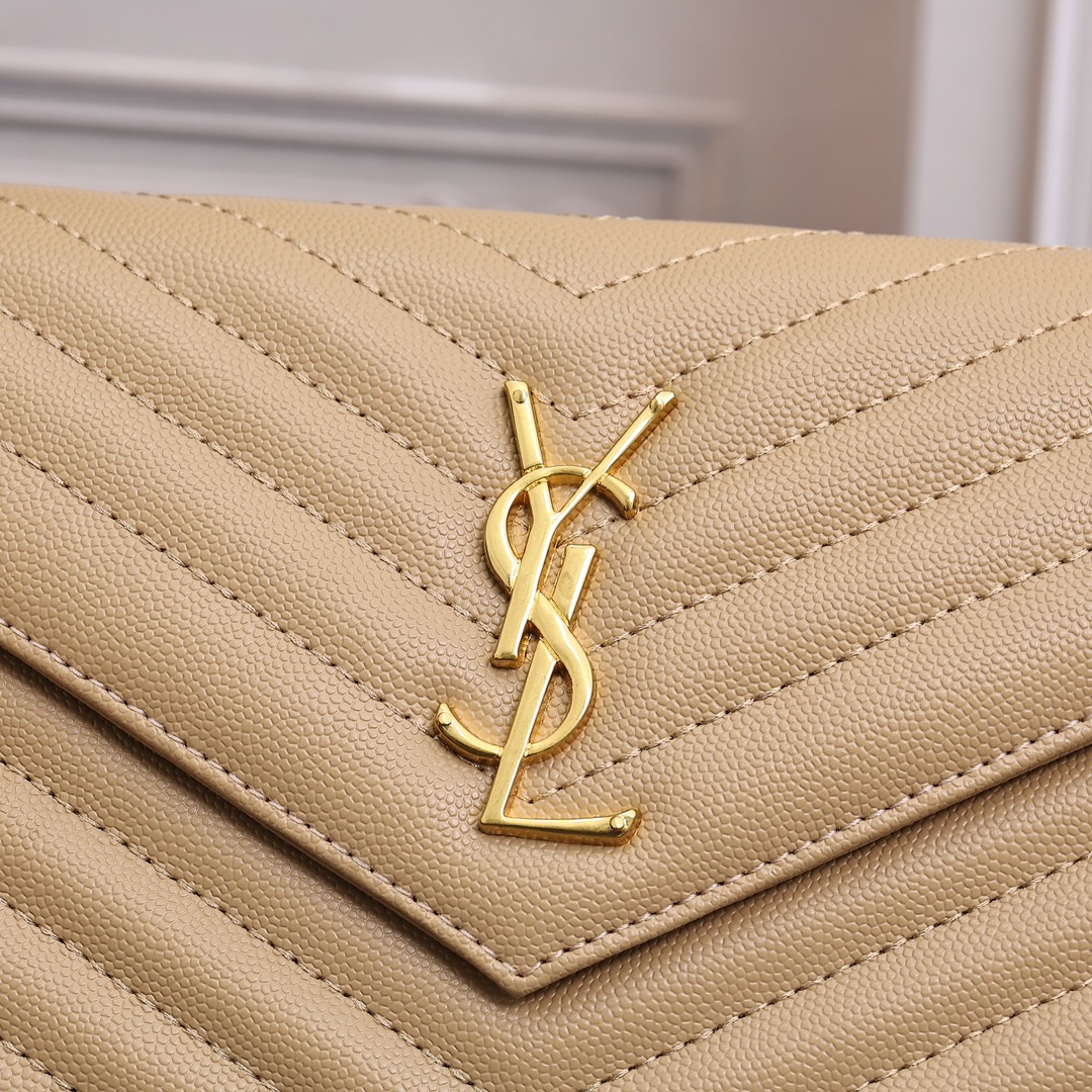 YSL Monogram Envelope Beige 22x15x6cm crossbody 22x15cm shoulder