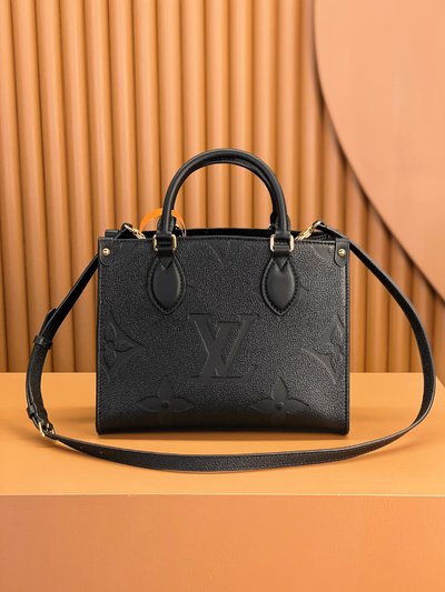Louis Vuitton LV Onthego Bags Handbags Black All Steel M45653